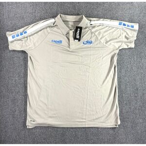 Capelli Sport Mens XL Polo and Shorts Set Tan Blue CS-Dry Athletic Training Gear